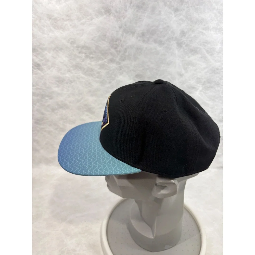 Marvel Black Panther Wakanda Forever Snapback Hat Bioworld Black Blue Purple OS
